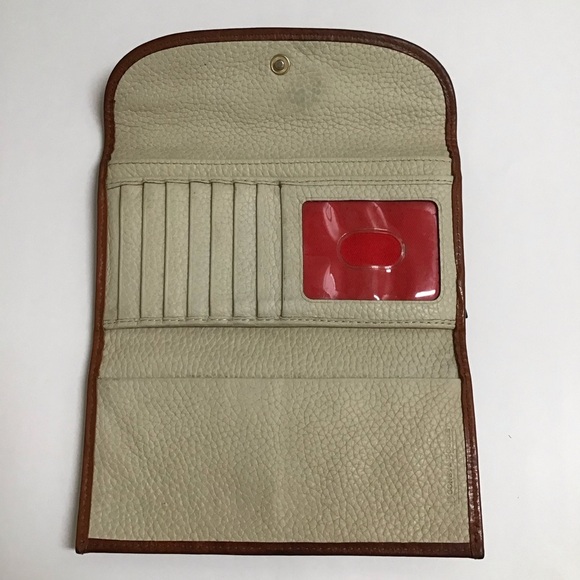 Dooney & Bourke Pebble Grain Leather Continental Clutch Wallet Oyster Color - Picture 5 of 15